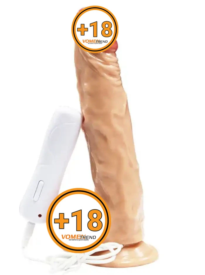 25 cm Kumandalı Gerçekçi Titreşimli Dildo Vibratör - vomentrend.com