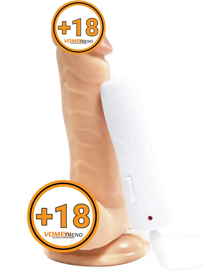 20 cm Kumandalı Gerçekçi Titreşimli Penis Vibratör - vomentrend.com