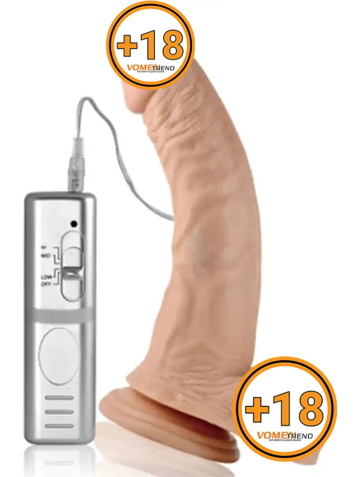 22 cm Kumandalı Titreşimli Penis Realistik Vibratör - vomentrend.com