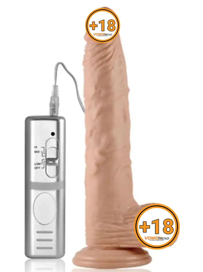 24 cm Kumandalı Titreşimli Penis Realistik Dildo Vibratör - vomentrend.com