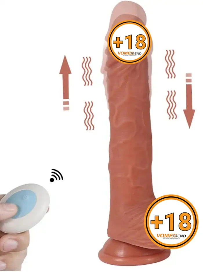 22 cm İleri Geri Hareketli Döner Başlı Şarjlı Dildo Vibratör - vomentrend.com