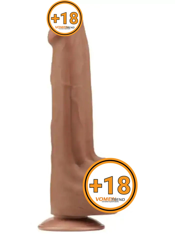 29 cm Gerçekçi Ten Dokusunda Çift Katmanlı Kalın Melez Dildo Penis - vomentrend.com