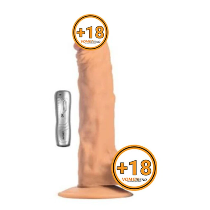 25 cm Titreşimli Kumandalı Realistik Dildo Vibratör - vomentrend.com