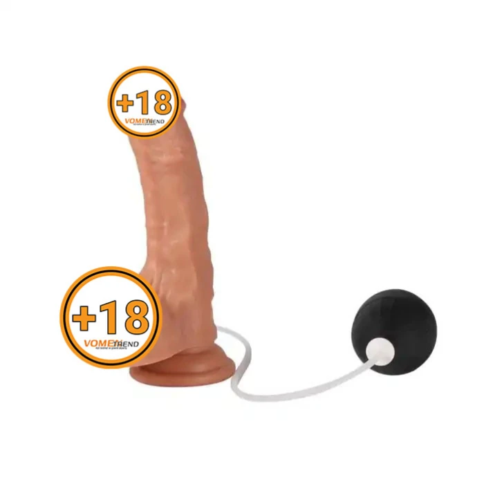 18 cm Su Fışkırtmalı Vantuzlu Ten Dokulu Penis - vomentrend.com