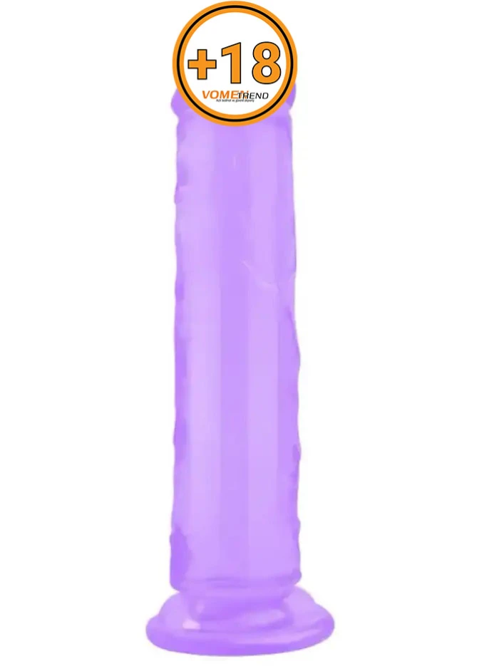 21.5 cm Testissiz Realistik Mor Jel Dildo Penis - vomentrend.com