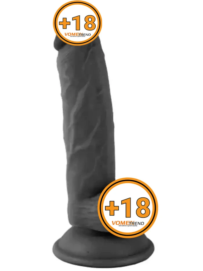 18 cm Realistik Damarlı Siyah Zenci Dildo Penis - vomentrend.com