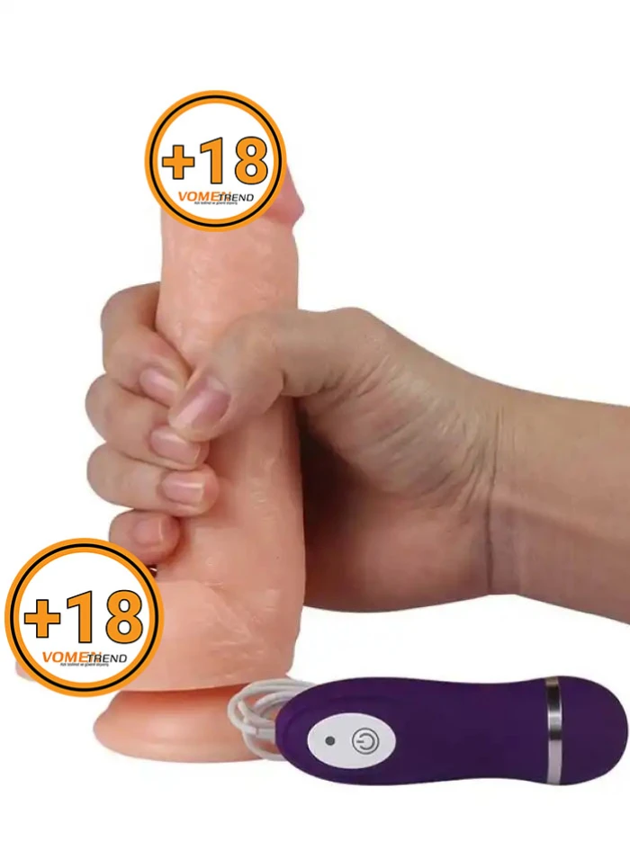 17.5 cm Kumandalı Titreşimli Gerçekçi Penis Vibratör - vomentrend.com