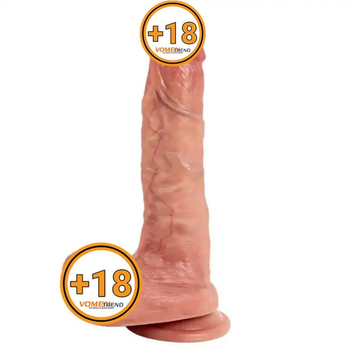 21,5 cm Yeni Nesil Çift Katmanlı Realistik Dildo Penis - vomentrend.com