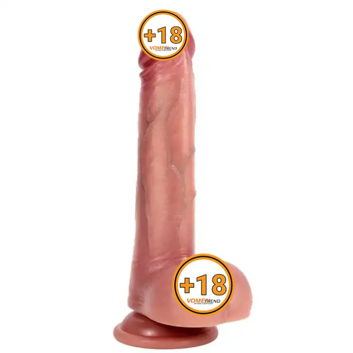 22 cm Yeni Nesil Çift Katmanlı Realistik Dildo Penis - vomentrend.com