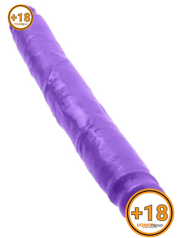 30.5 cm Çift Başlı Mor Dildo Penis - vomentrend.com