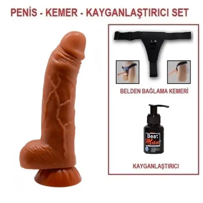 Yeni Nesil Çift Katmanlı Belden Bağlamalı 18 cm Realistik Dildo Penis - vomentrend.com